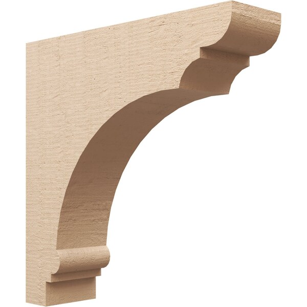 Ekena Millwork 9"W x 36"D x 36"H Thin Hughes Rough Cedar Woodgrain TimberThane Corbel, Primed Tan CORUR09X36X36HUGRCPR - main